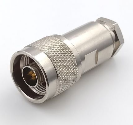 Male N Type RF Coaxial Connectors Panel Mount 50 Ohm  DC 6GHz Customized Size