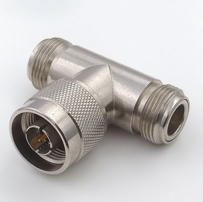 DC 8.5GHz T RF Coaxial Connectors N Type Female To N Male To N Female Straight Tee Adapter