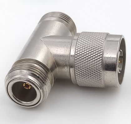 DC 8.5GHz T RF Coaxial Connectors N Type Female To N Male To N Female Straight Tee Adapter