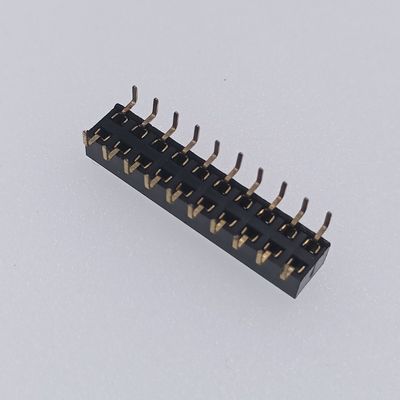 Custom 2.54 Mm Female Header 2x10 P Gold Centipede Feet Female Pin Header Connector