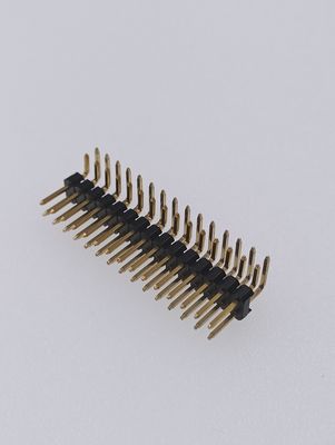 Right Angle DIP Dual Row Header Connector 2.54 Mm Pitch Pin Header 2x15P