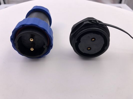 waterproof IP68 M28 Circular 2 cores female and male socket connectors Mounting with cables