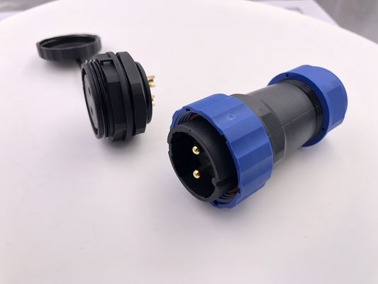 waterproof IP68 M28 Circular 2 cores female and male socket connectors Mounting with cables