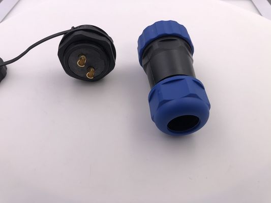 waterproof IP68 M28 Circular 2 cores female and male socket connectors Mounting with cables