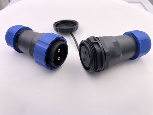 waterproof IP68 M28 Circular 2 cores female and male socket connectors Mounting with cables
