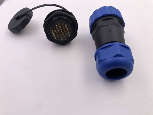 M28 Circular Cable Connectors 26 Cores Female And Male Socket Connectors Mounting With Cables
