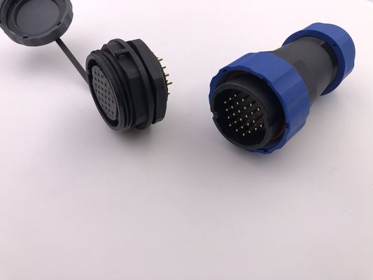 M28 Circular Cable Connectors 26 Cores Female And Male Socket Connectors Mounting With Cables