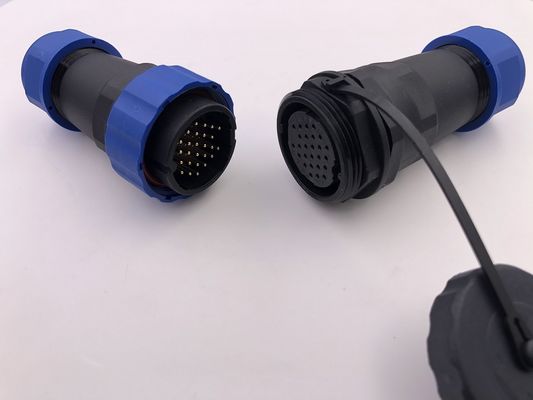 M28 Circular Cable Connectors 26 Cores Female And Male Socket Connectors Mounting With Cables