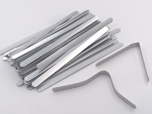 Aluminium Metal Stamping Parts 0.5mm Aluminium Nose Strip For  Facemask